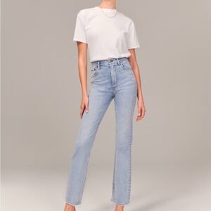 Abercrombie Ankle Straight Ultra High Rise Denim Jeans - 26 curve love
